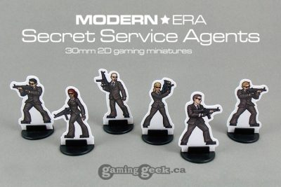 secret service agents card stock miniatures