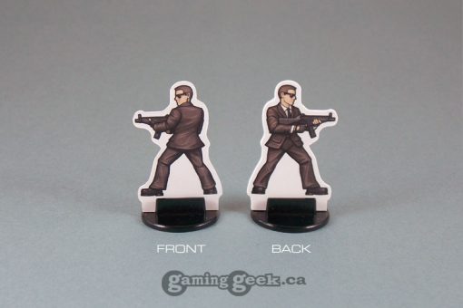 secret service agent card stock miniature front and back view