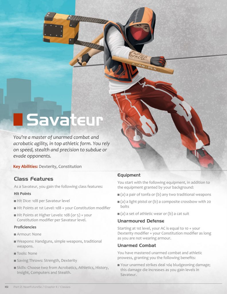 Savateur Class page concept