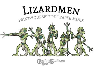 Lizardmen PDF Paper Minis Roster