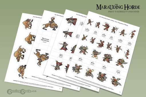 Marauding Horde: Orcs, Goblins, Hobgoblins and Wargs PDF Paper Minis - Image 3
