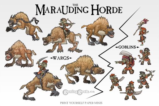 Collage of Goblins and Wargs