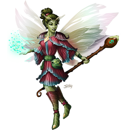 illustration of a winged faery