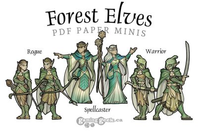 Collage of forest elf adventure characters