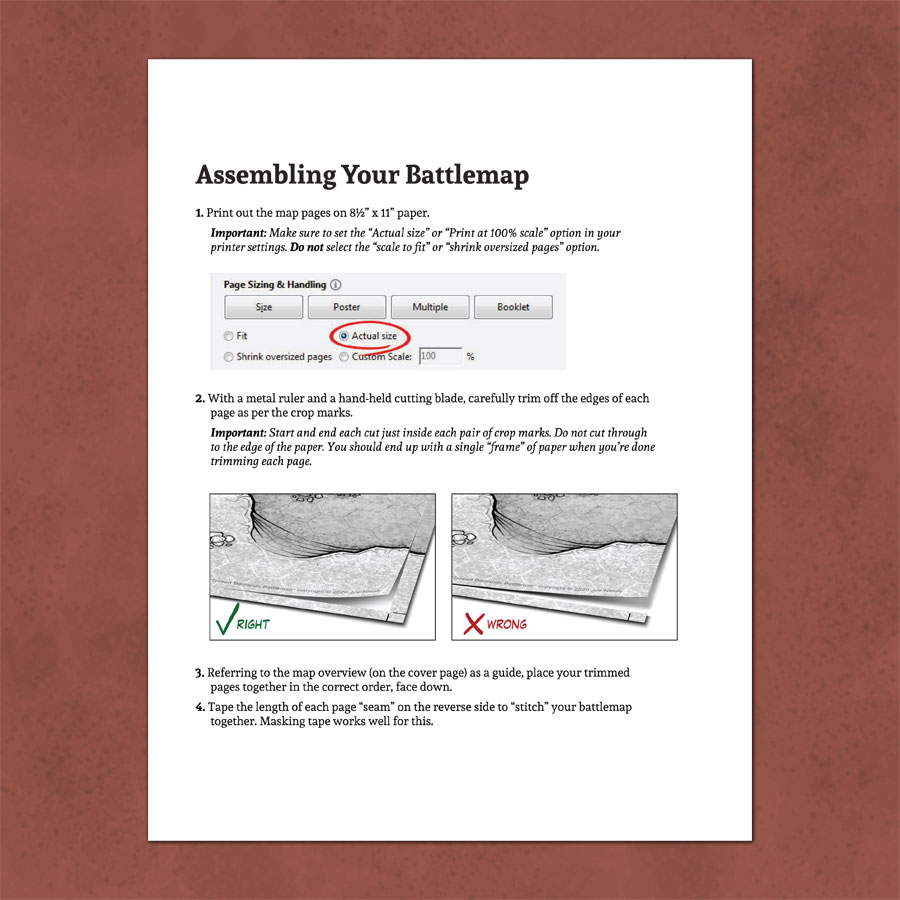 Hex Battle Map Assembly Instructions