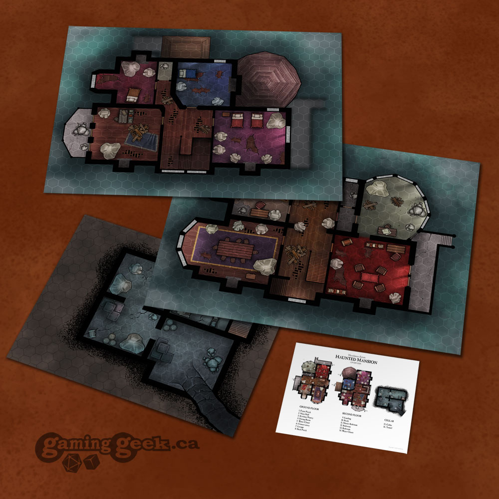 Haunted Mansion Battle Maps Preview